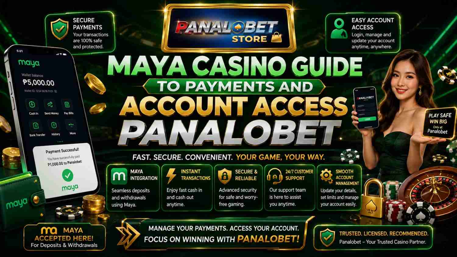Maya Casino Guide to Payments and Account Access Panalobet